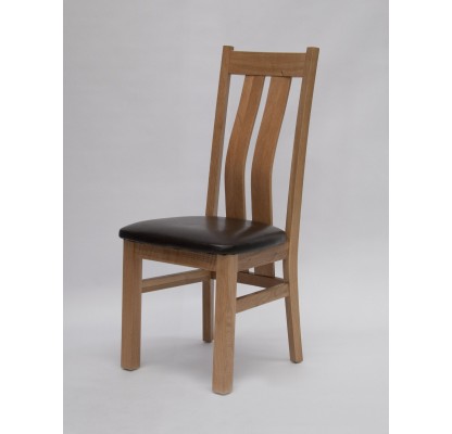 Maria Oak Leather Dining Chair